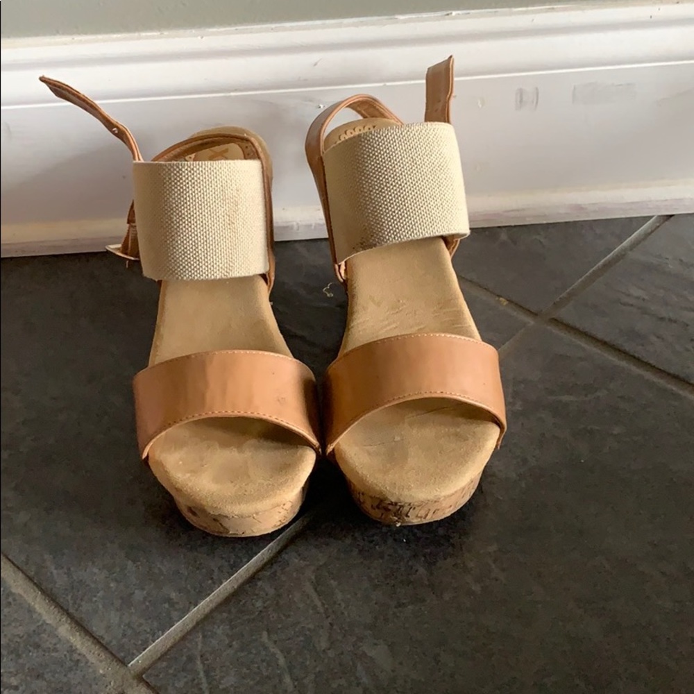 High heeled shoes